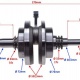 Kľukový hriadeľ pre Honda SH125 150i FES Pantheon složiskami