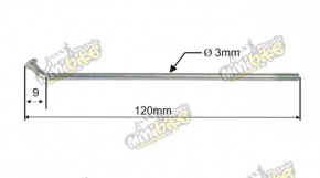 Špic 50-4 120mm 12" koleso zadné OLD